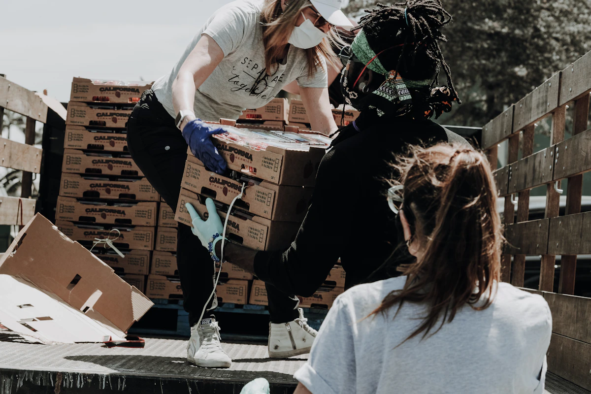 Volunteers preparing food for community outreach — illustrative photography